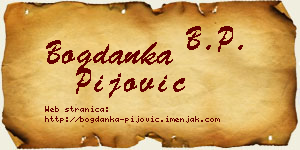 Bogdanka Pijović vizit kartica